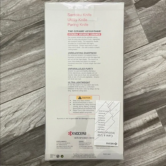 Red Ceramic Knife Set - 3 Piece - Picture 2 of 2